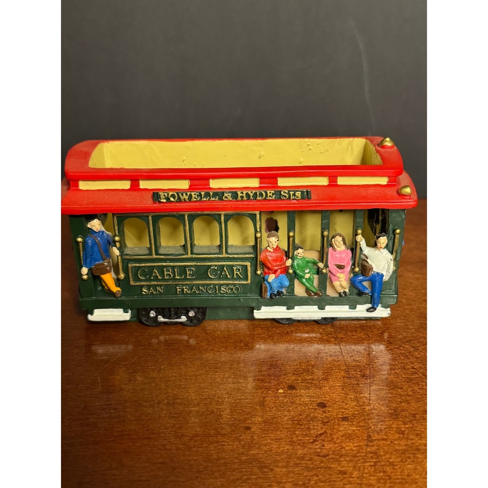 San Francisco Cable Car Figurine Powell & Hyde Sts SNC Resin Trolley Souvenir